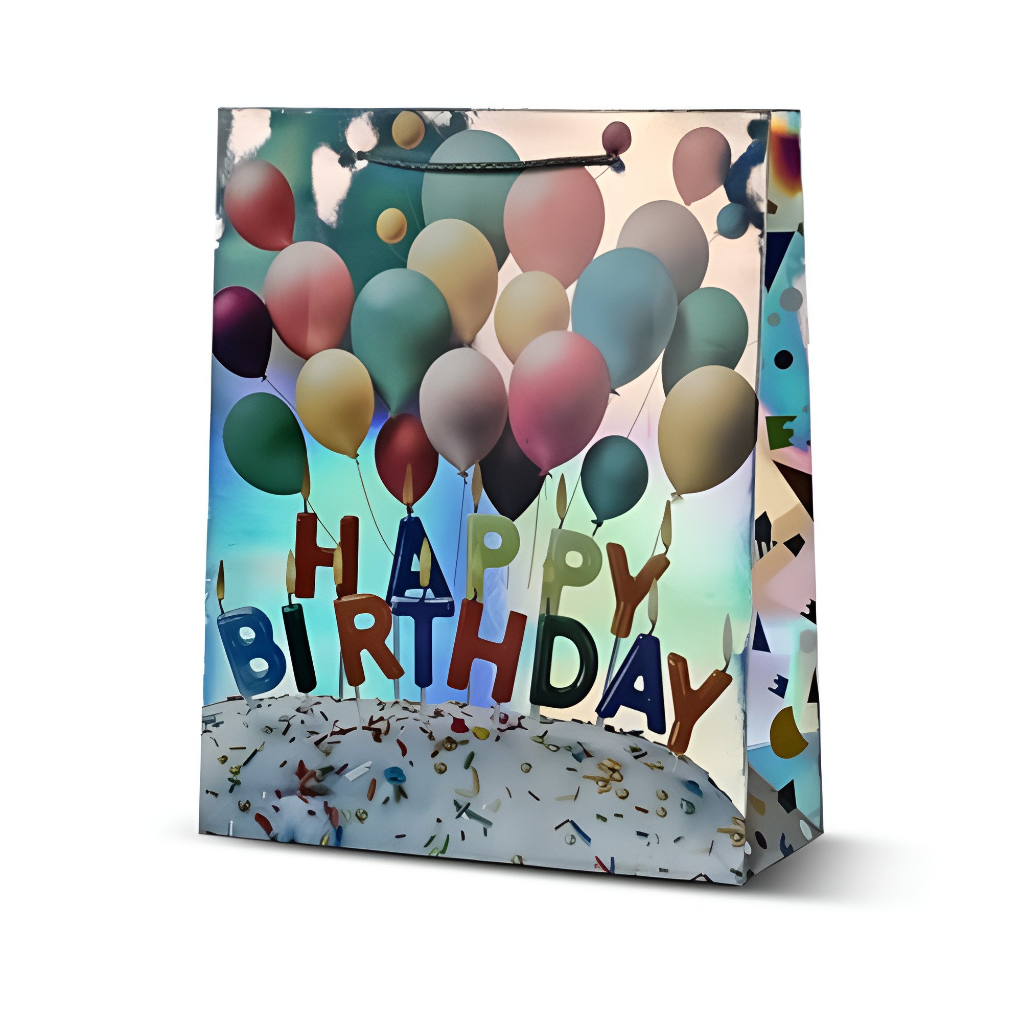 Пакет подарочный Happy Birthday №3 31х42х12 см Разноцветный (R95525-L)