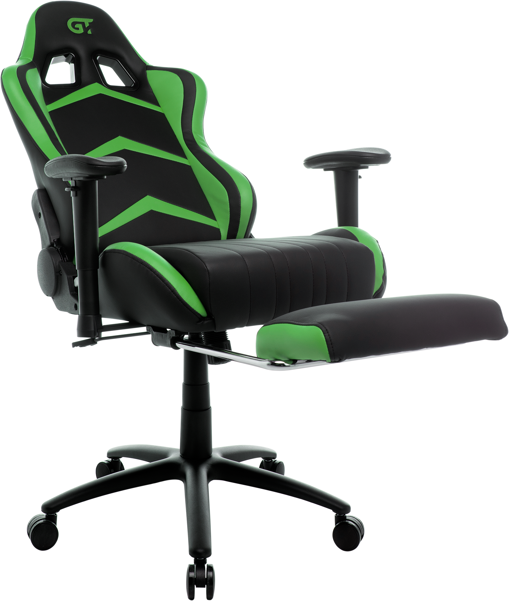 Кресло геймерское GT Racer X-2534-F Black/Green - фото 6