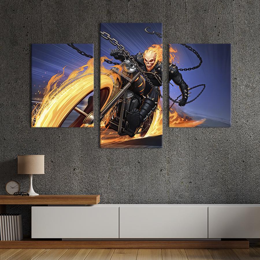 Картина для интерьера Johnathon Blaze, Ghost Rider 66x40 см (713-32)