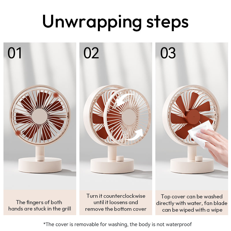 Вентилятор портативный Sothing Plume S2 Desktop Fan на аккумуляторе 2000 мАч (DSHJ-S-2102) - фото 4