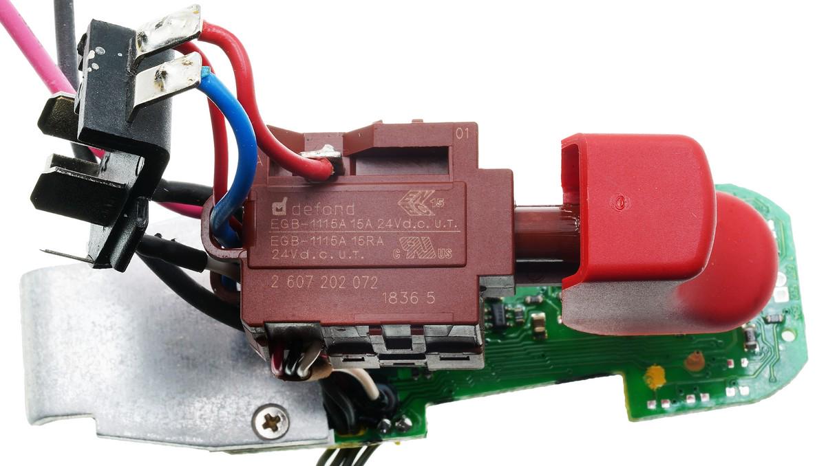 Кнопка с платой управления VJ Parts для шуруповерта B PSR 1080 LI код 1607233537 (кн1907)