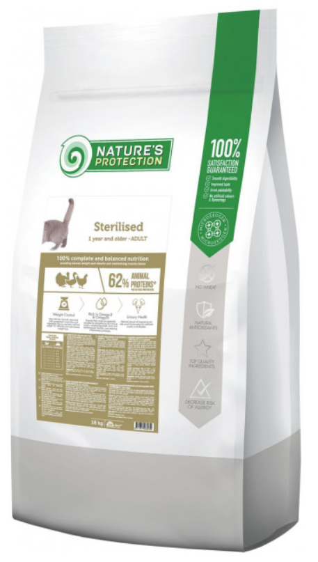 Корм сухой Nature's Protection Sterilised 0,4 кг - фото 2 Корм сухой Nature's Protection Sterilised 0,4 кг - фото 2