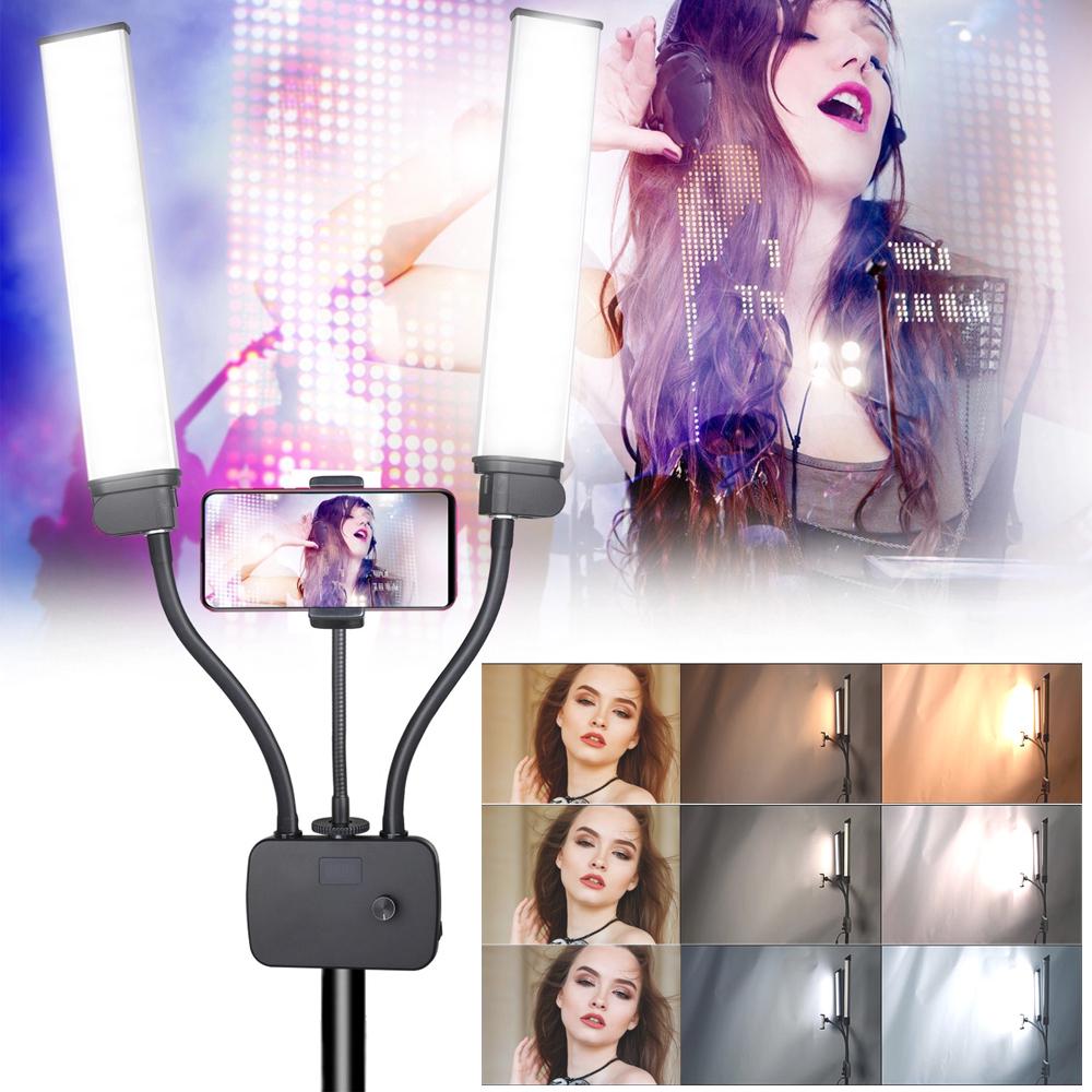 Led-лампа для селфи MULTIMEDIA X AL 45X двухрожковая для визажистов - фото 4