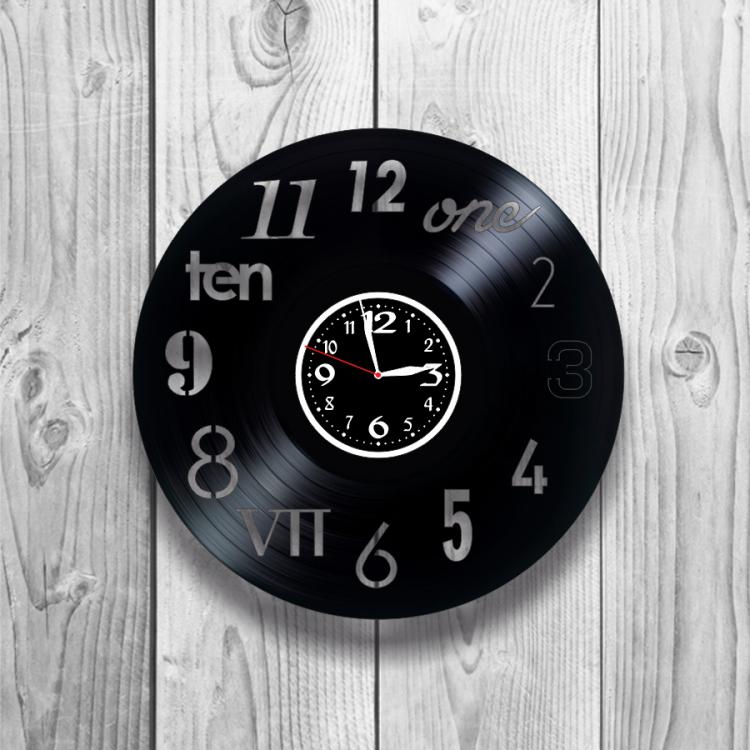 Часы настенные Лофт-винтаж 0149 из виниловой пластинки