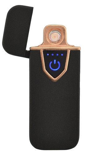 USB-зажигалка UKC 711 спиральная сенсорная электрическая Black (17944895)
