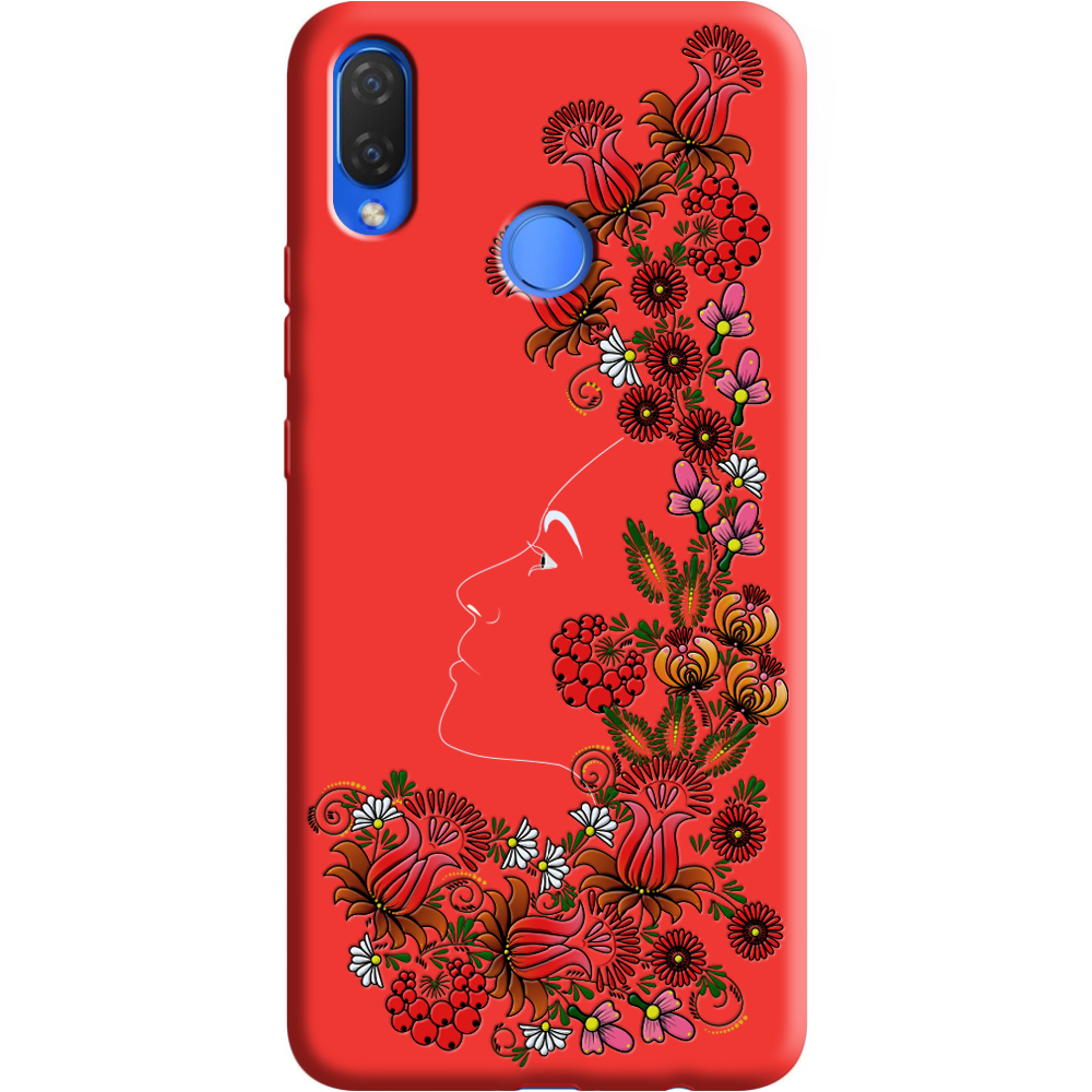 Чехол Boxface Huawei P Smart Plus 3D Ukrainian Muse Красный силикон (34912-bk64-36133)