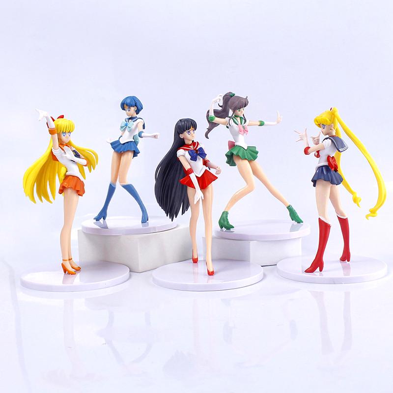 Игровые фигурки Сейлор Мун Sailor Moon Усаги Цукино Рэй Хино Минако Айно Мичиру Кайо Харука Тено