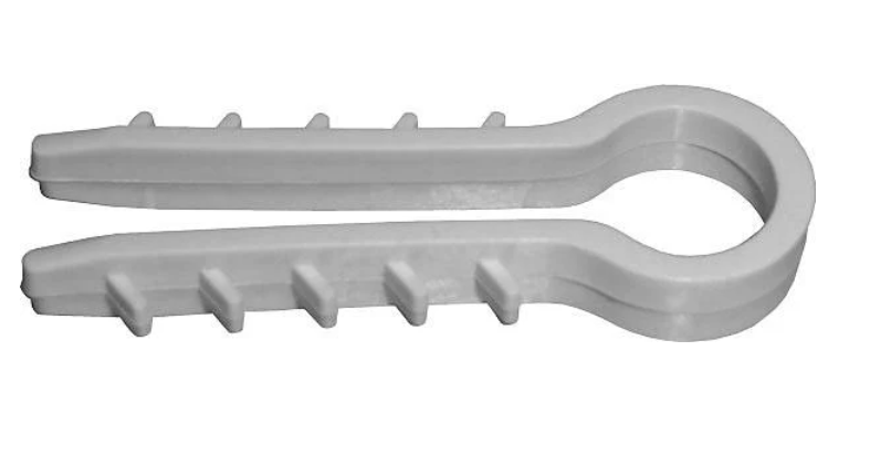 Дюбель-хомут E.NEXT Ø4 мм для круглого дроту ПВХ 100 шт. Білий (m0080018)