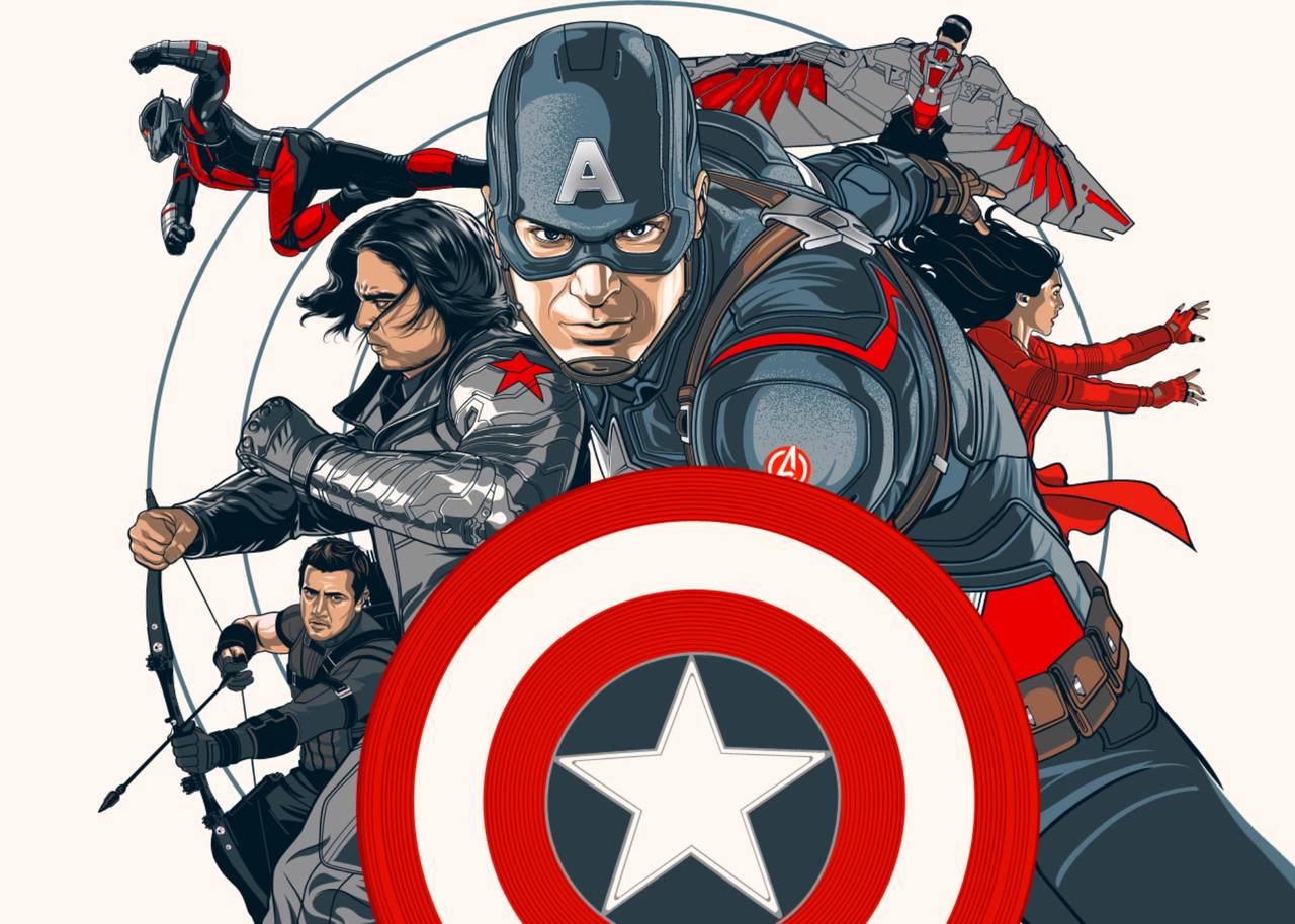 Картина постер Gee! Avengers Мстители графика 60х40 см AG.09.074