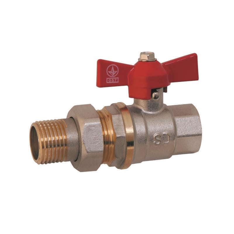 Кран-американка кульовий SD Plus прямий ВЗ 1/2" (SD220W15)