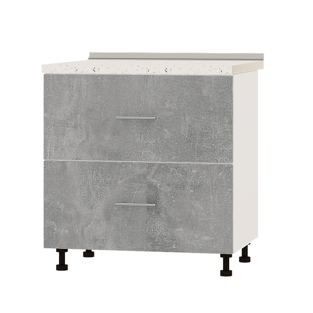 Шкаф нижний Эверест Оптима модуль Низ Н86-800 80х47х85 см Бетон/Белый (01564)