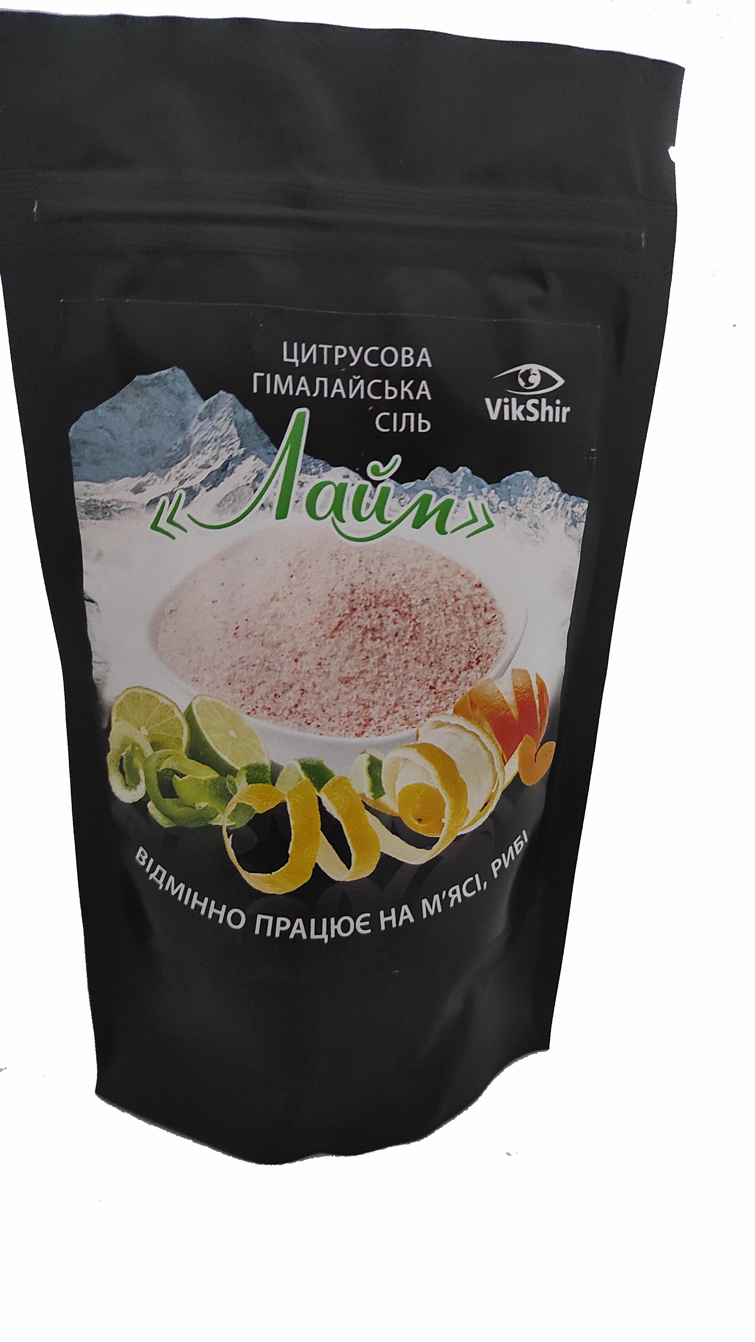 Приправа Соль гималайская VikShir Лайм цитрусовая 1000 г (15-00)