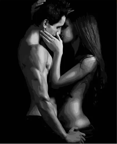 Картина по номерам Strateg без подрамника Сокровенная нежность 40х50 см (DY012)