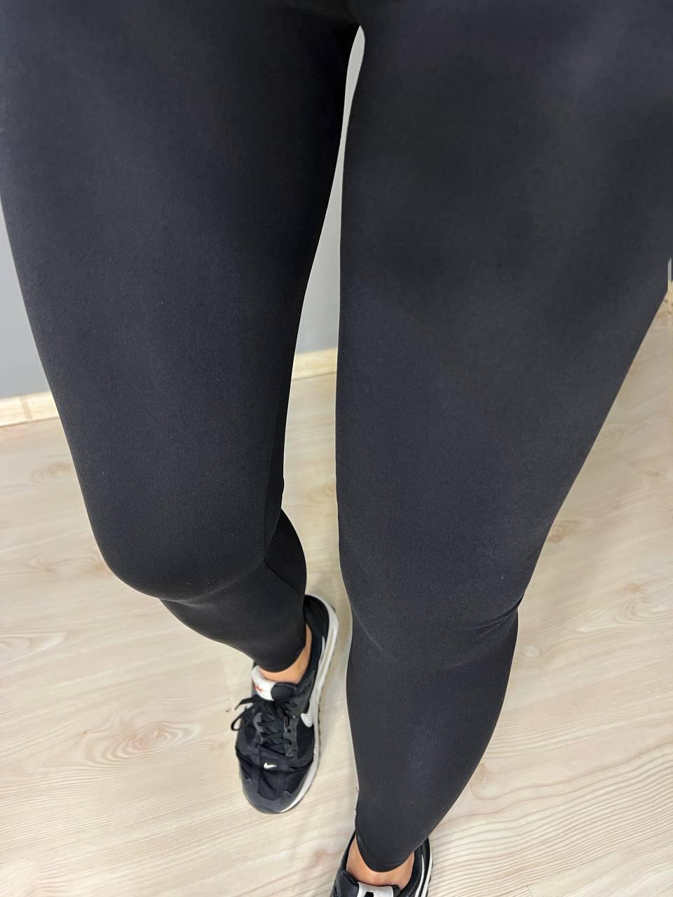 Лосини жіночі LADY HUREM 2512 дайвінг ойшо висока талія широкий пояс S Чорний (3711) - фото 9