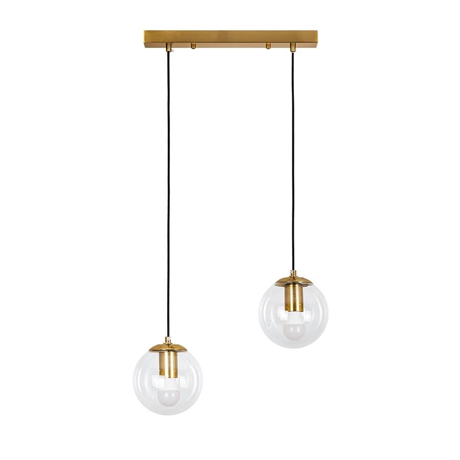 Підвісний світильник Levistella 756PR150F-2 BRZ+CL/350 із двома плафонами Бронзовий/Прозорий (2383336682)