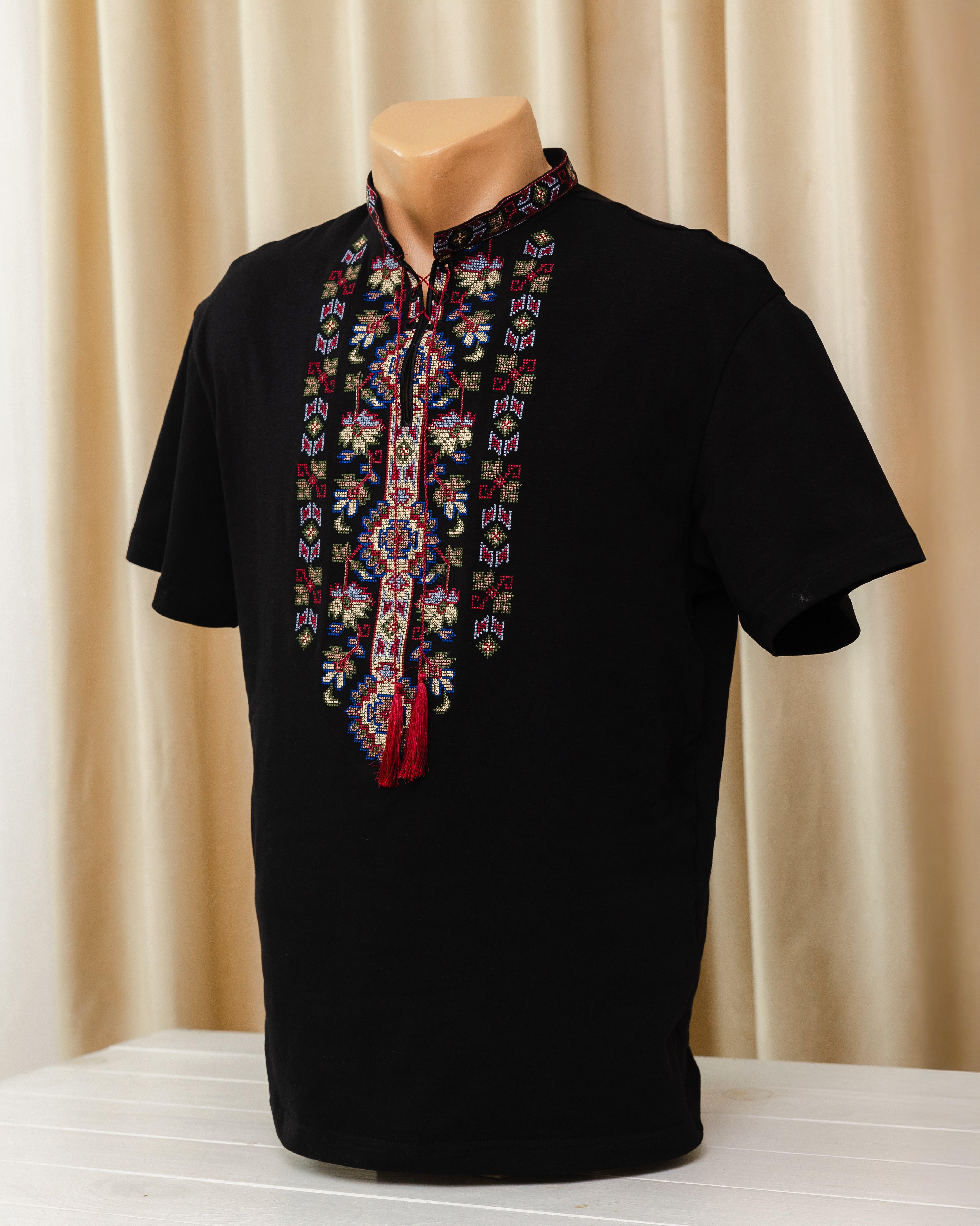 Футболка с вышивкой мужская Симфония вышивкой S Черный/Красный (0002305) - фото 6 Футболка с вышивкой мужская Симфония вышивкой S Черный/Красный (0002305) - фото 6