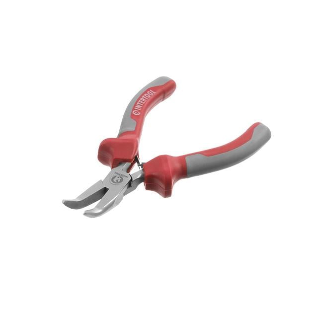 Утконосы Intertool удлиненные изогнутые прецизионные с двухкомпонентными накладками на рукоятке 115 мм (NT-0103)