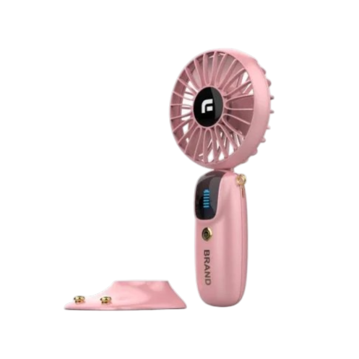Вентилятор с LED-дисплеем и розовой подставкой (AND892)