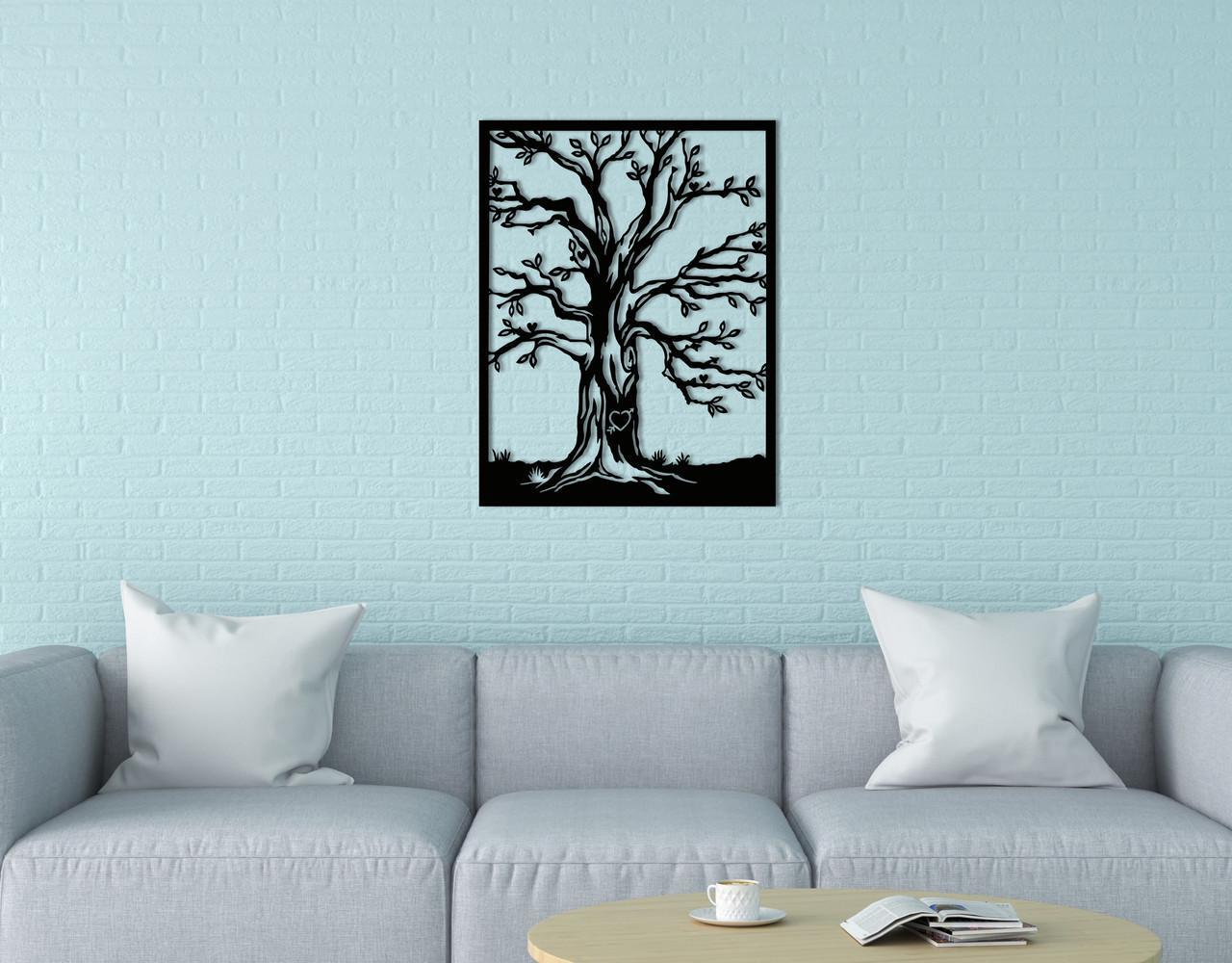 Декоративное панно на стену Upwood Decor Tree love 32,5х25 см Black (1581280936)