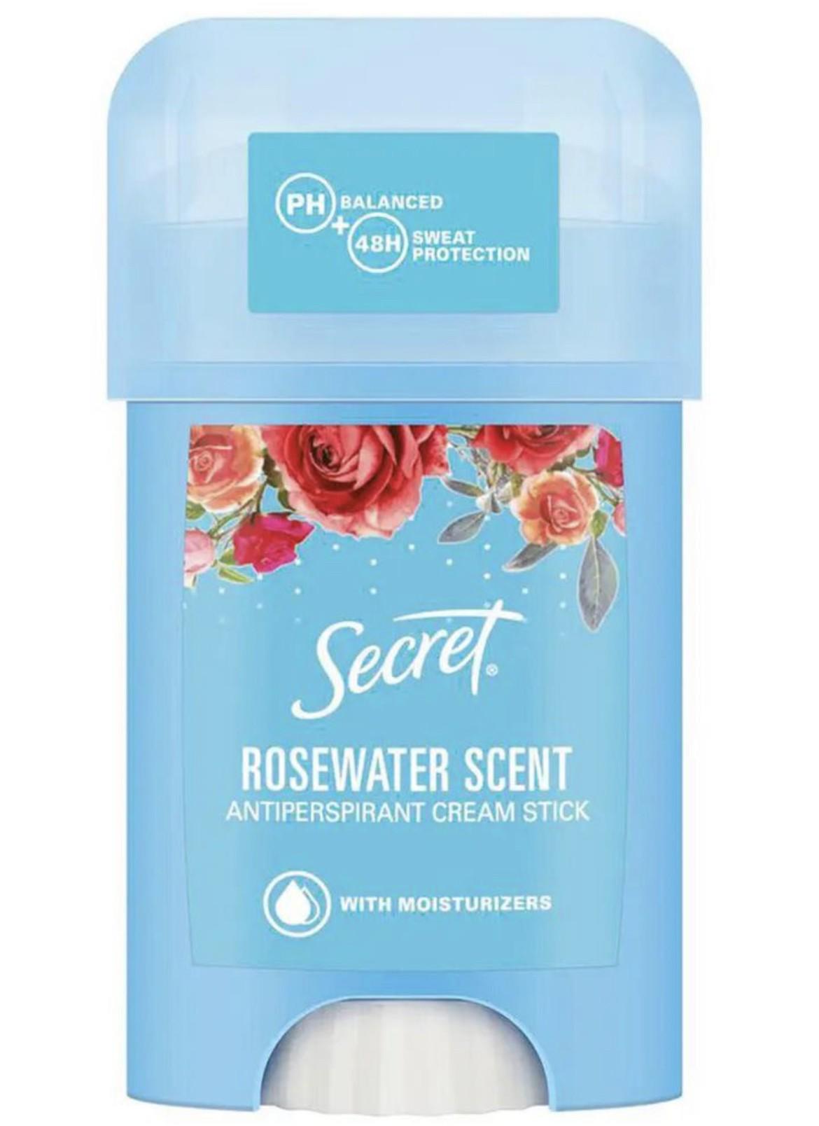 Антиперспірант Secret Rosewater scent кремовий в стіку 40 мл