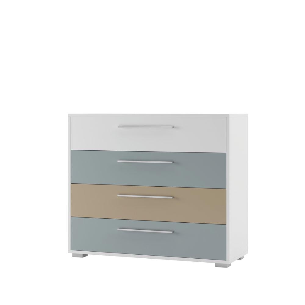 Комод 100 Твист с 4 ящиками Белый (000-000-172) Комод 100 Твист с 4 ящиками Белый (000-000-172)