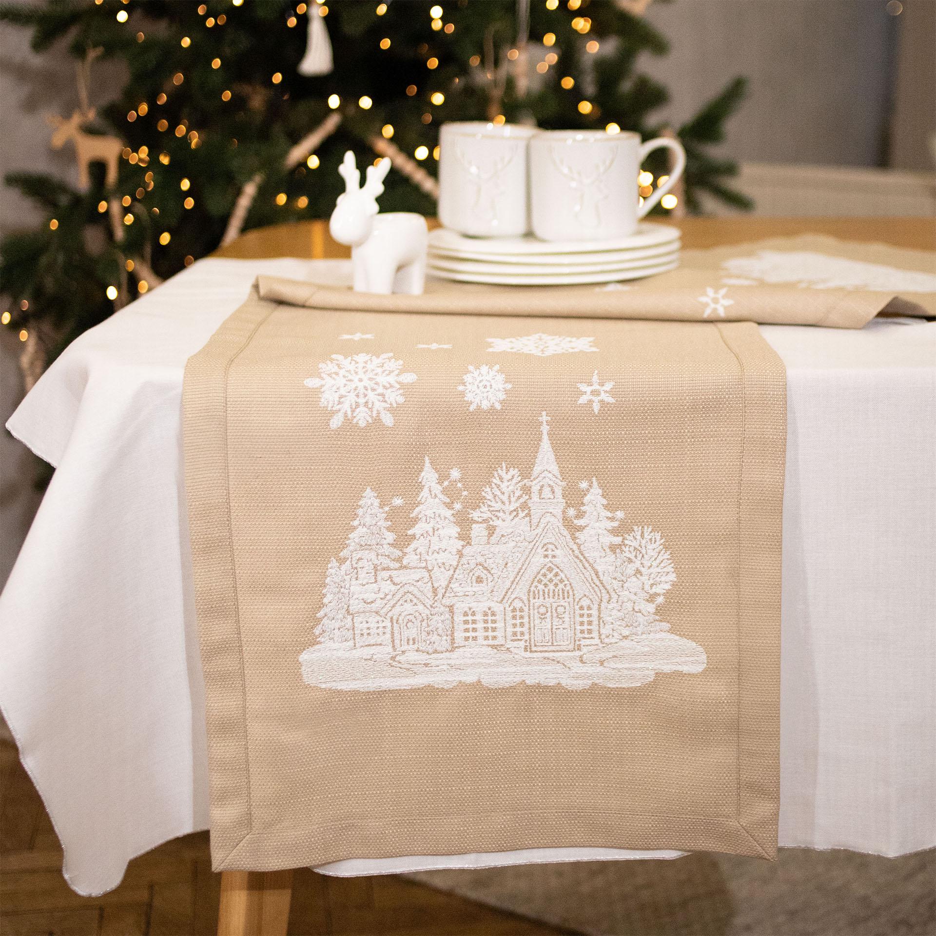 Доріжка на стіл новорічна Едельвіка Різдво 1,40x0,40 м (368-24/00)