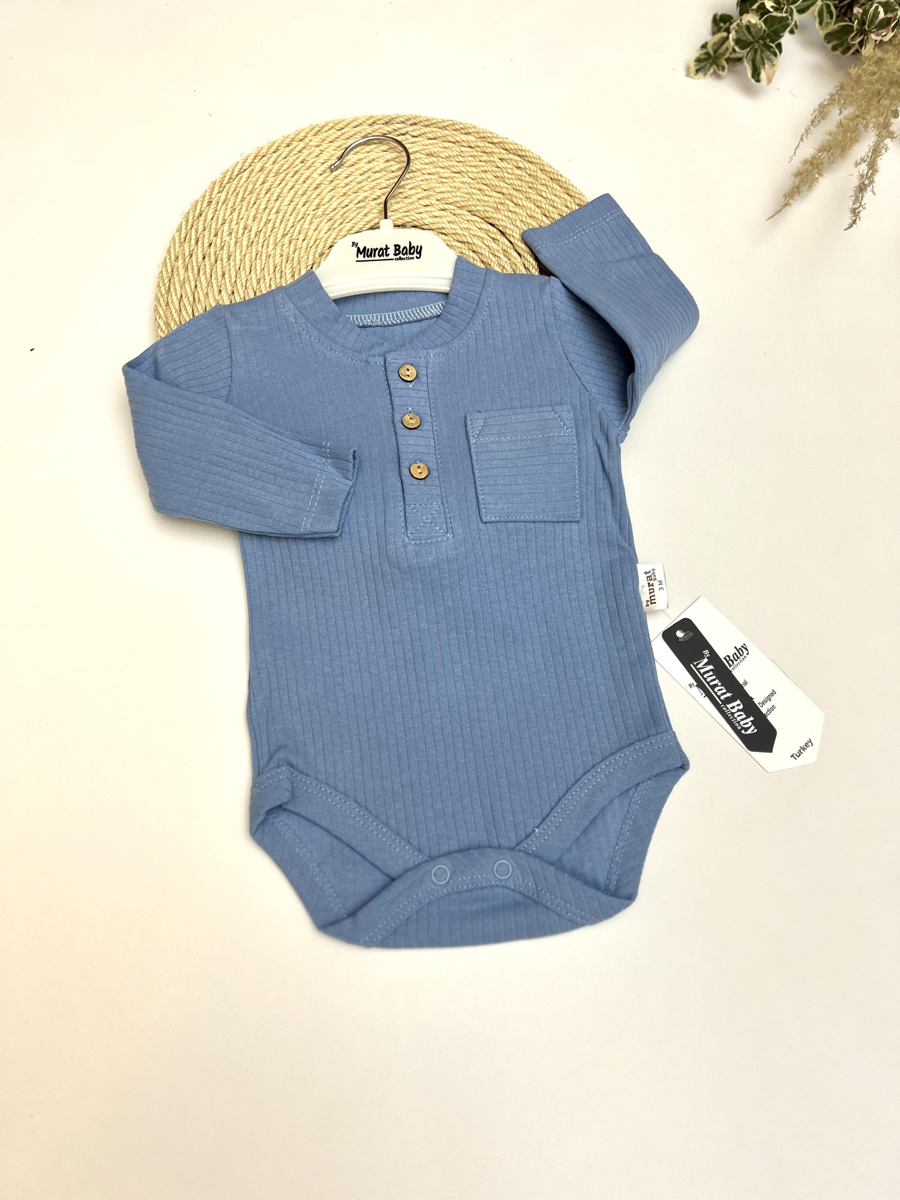 Боді для малюків рубчик з кишенькою