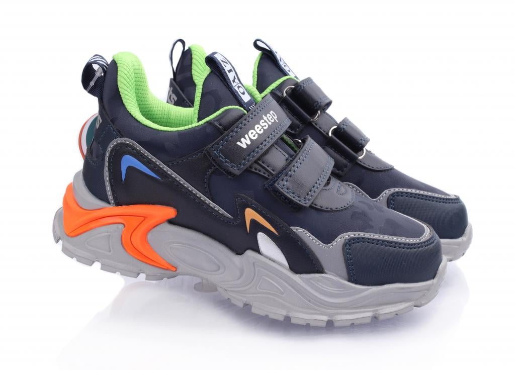 Кроссовки для мальчиков 3676 р. 27 Сине-оранжевый