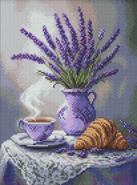 Алмазная мозаика Ideyka Лавандовый натюрморт 30x40 см (Id-AMO8208)
