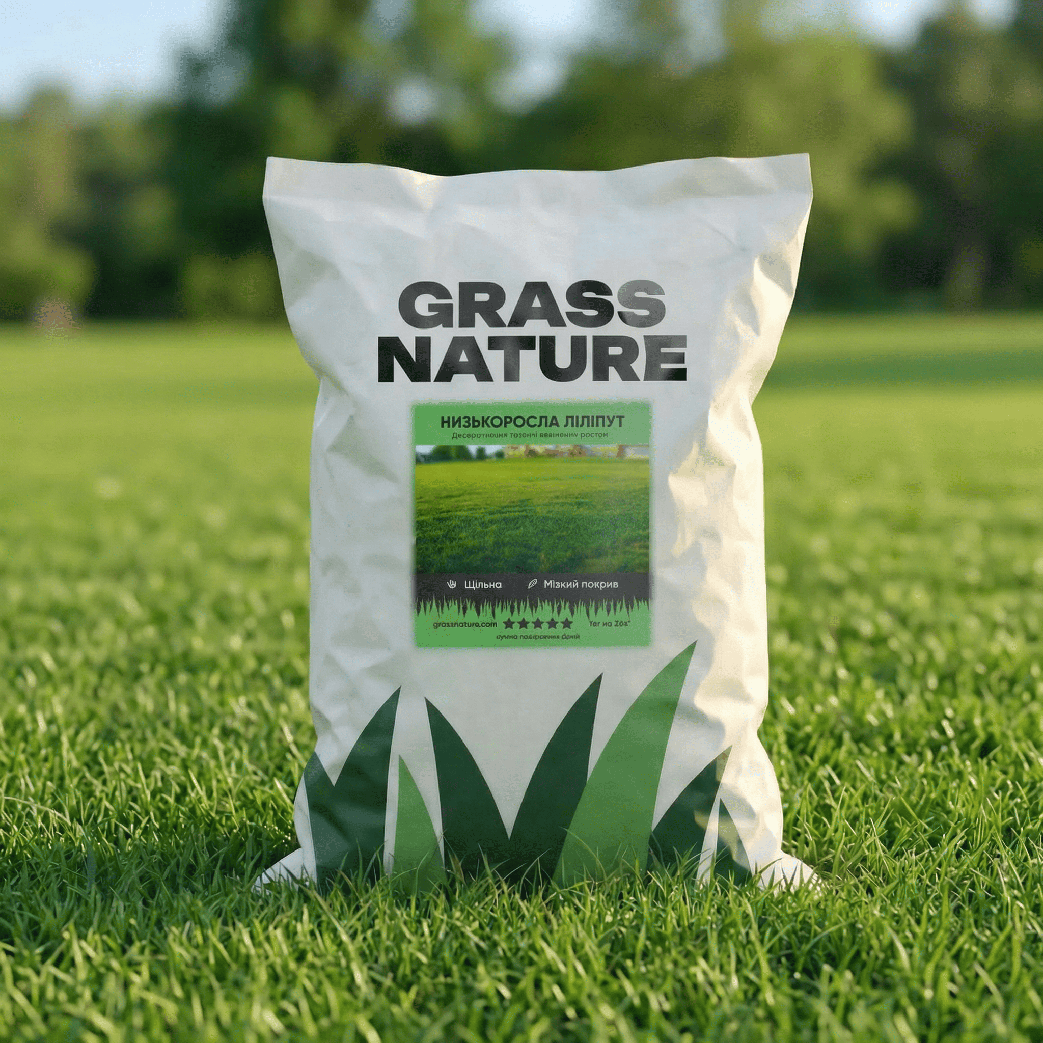 Насіння газонної трави GrassNature Ліліпут низькоросла 3 кг (24463288)
