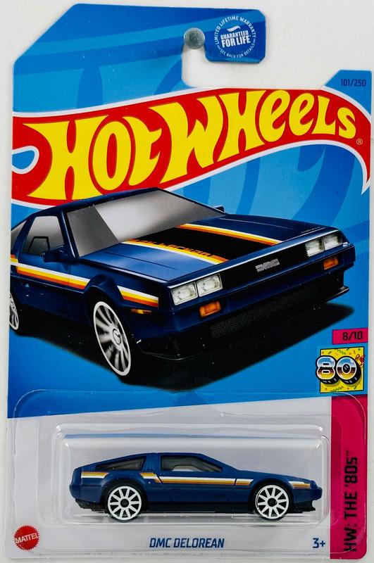 Іграшкова машинка Hot Wheels DMC DeLorean 2023 The 80s №101 Dark Blue (HKJ65)
