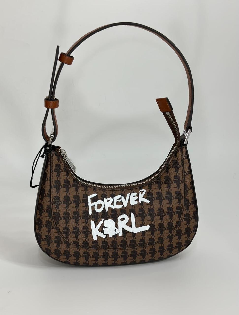 Сумка женская Karl Lagerfeld K/Ikonic 2.0 Mono Cc Camerabag 218A3041 Black/Brown (2881900537)