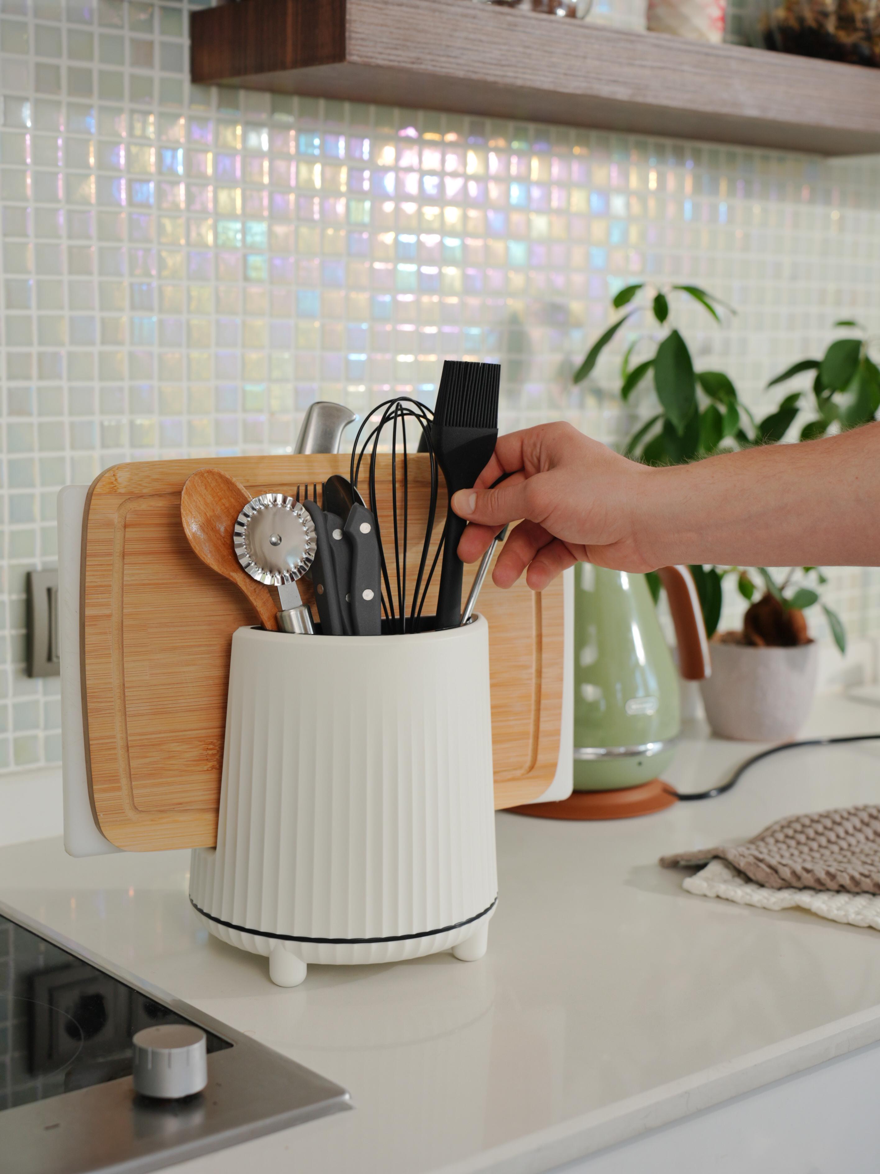 Органайзер для кухні пластиковий настільний поворотний з підставкою - фото 8