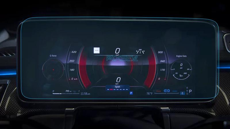 Защитное стекло Pixsel гибридное матовое на панель приборов Mercedes Benz S-CLASS 15,4" 2020