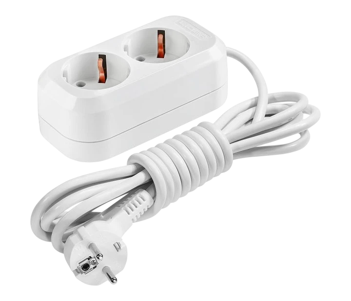 Подовжувач Lider 2 гнізда із заземленням 3 м (3951)