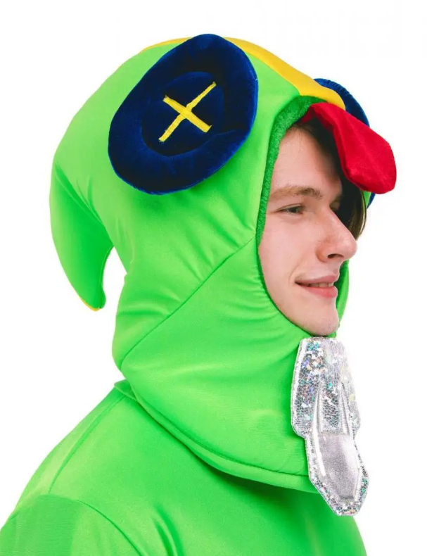 Карнавальна маска Brawl Stars для анімітора головного убору Леона Зелений (KG-10880)