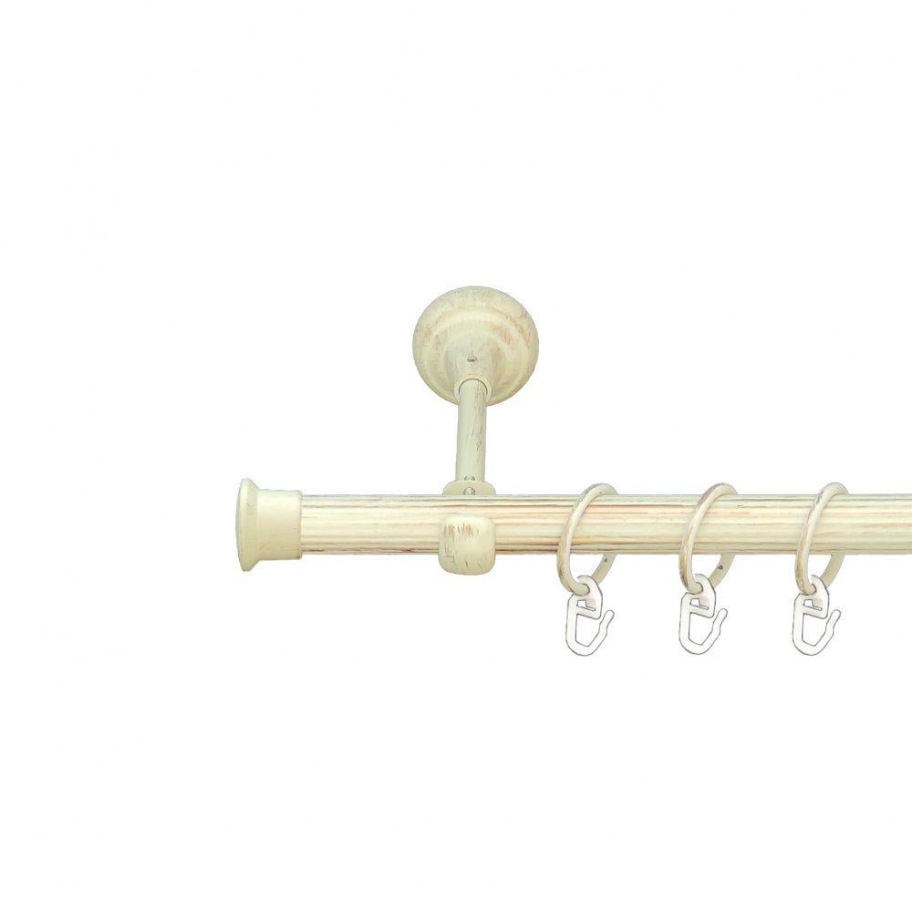 Карниз Orvit Дуо однорядный рифленый 19 мм 240 см Белое золото (00-00013509)