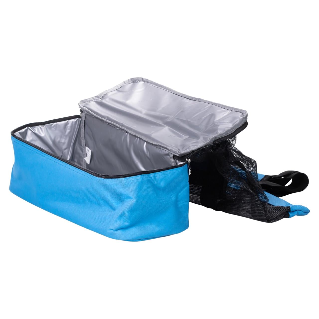 Термосумка на 2 відділення для природи/пікніка 47x15x48 см Блакитний (HP-14-25BL)