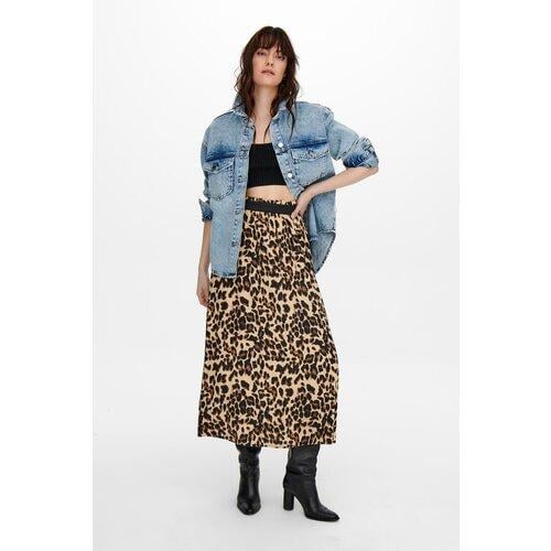 Юбка ONLY 15251761П M Леопардовый (5715503417606)