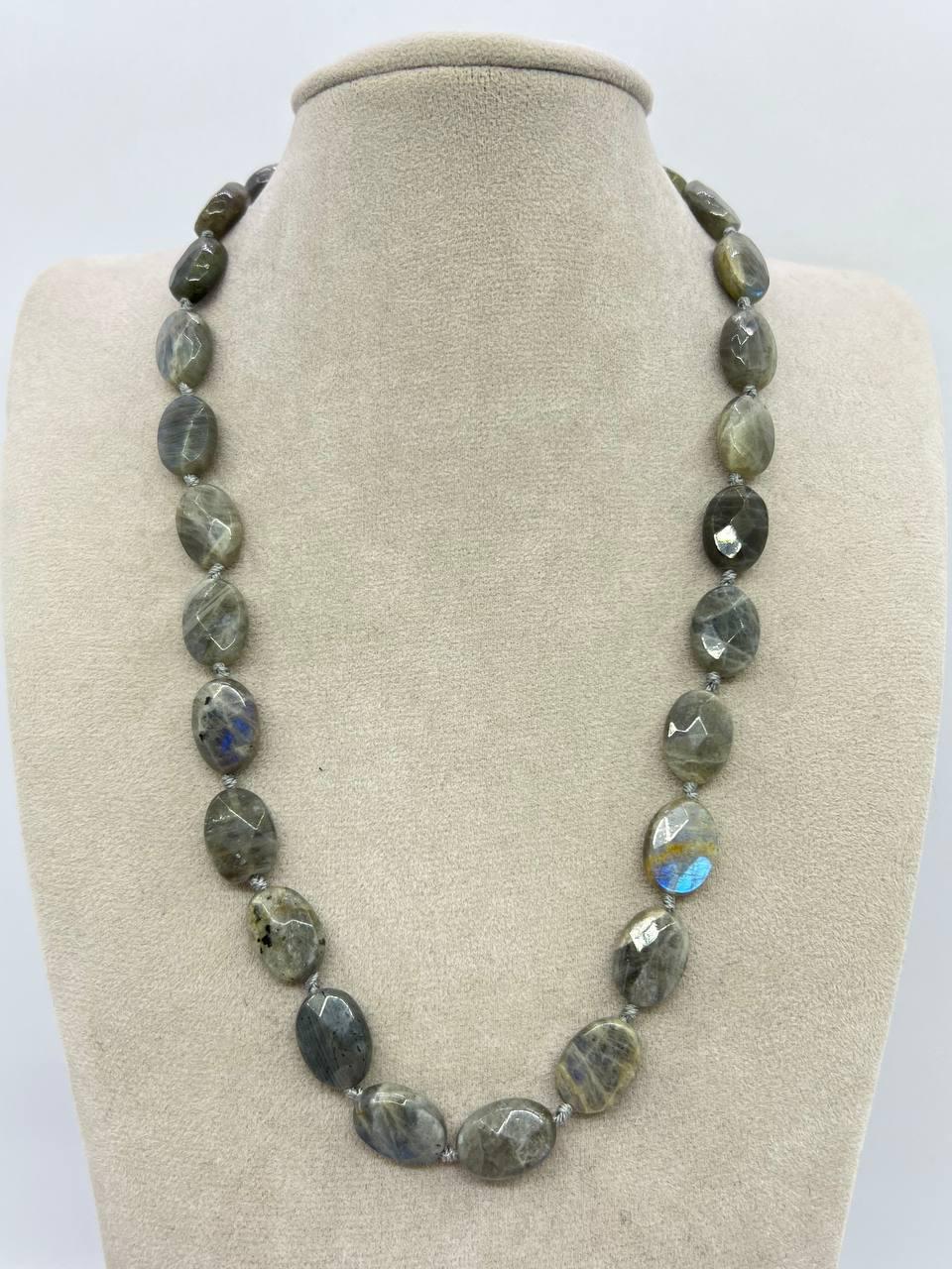 Бусы лабрадор 44 см Разноцветный (11366)