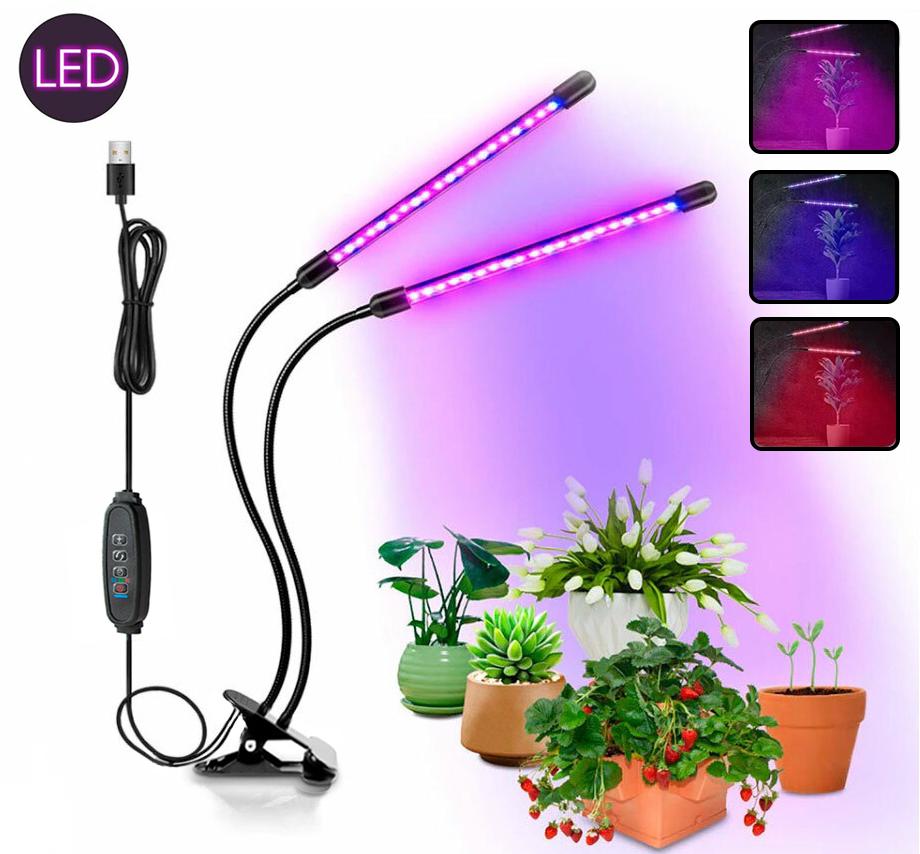 Фітолампа для рослин подвійна LED Plant Grow Light (1009983-Black) - фото 2