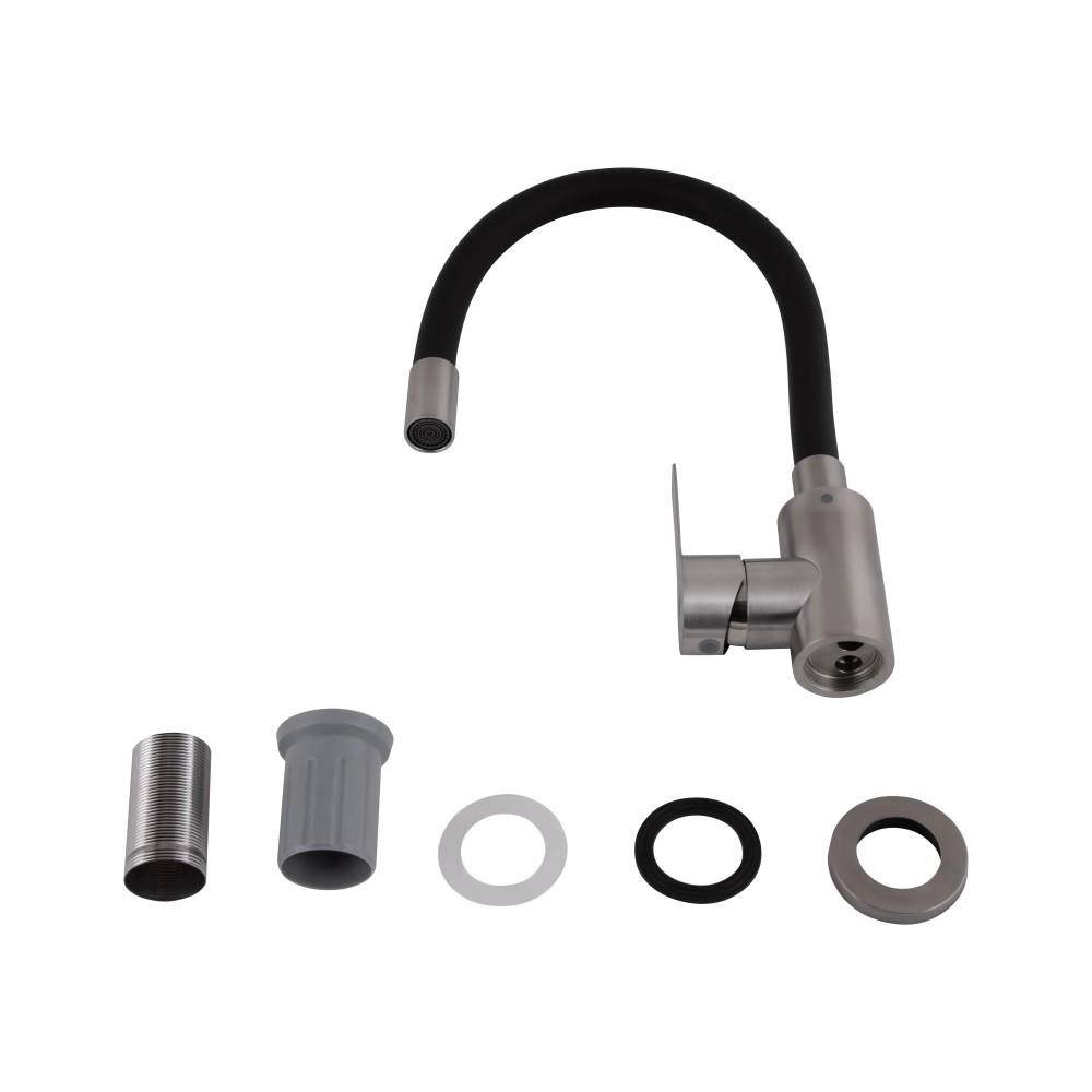 Змішувач для кухні гнучкий Continent GRO i15 Чорний (28613712) - фото 6 Змішувач для кухні гнучкий Continent GRO i15 Чорний (28613712) - фото 6