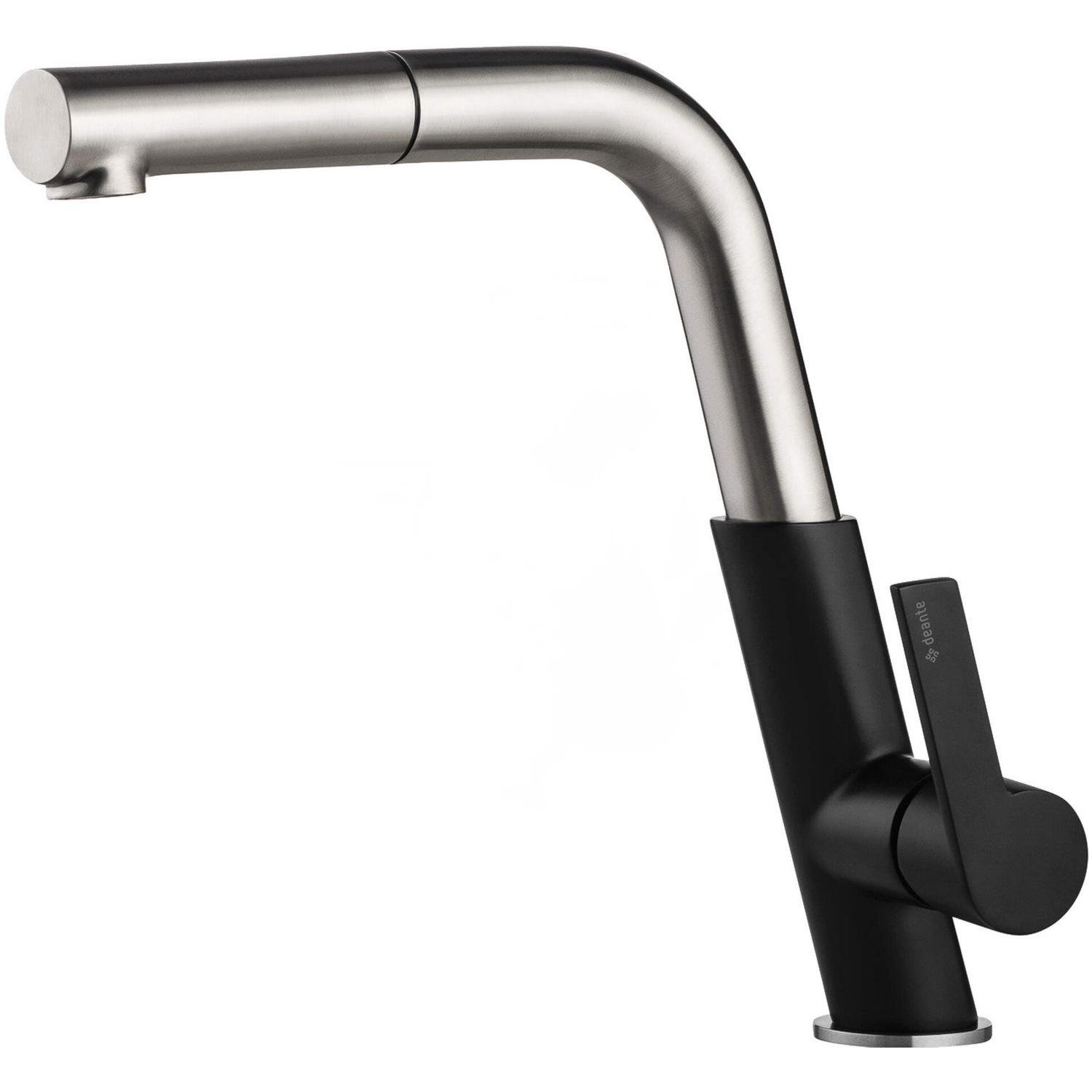 Смеситель для кухни Deante Silia BQS_B730 с видвижной лейкой Черный (205525)