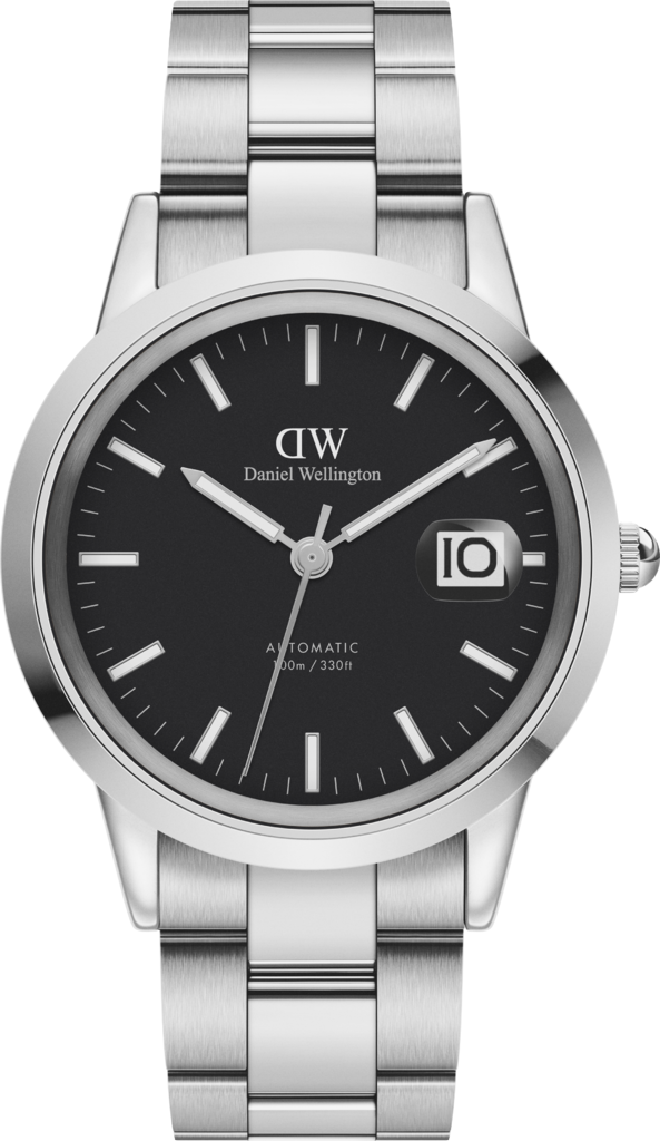 Часы механические Daniel Wellington DW00100482 Iconic Link Automatic 40 с автоподзаводом S Black