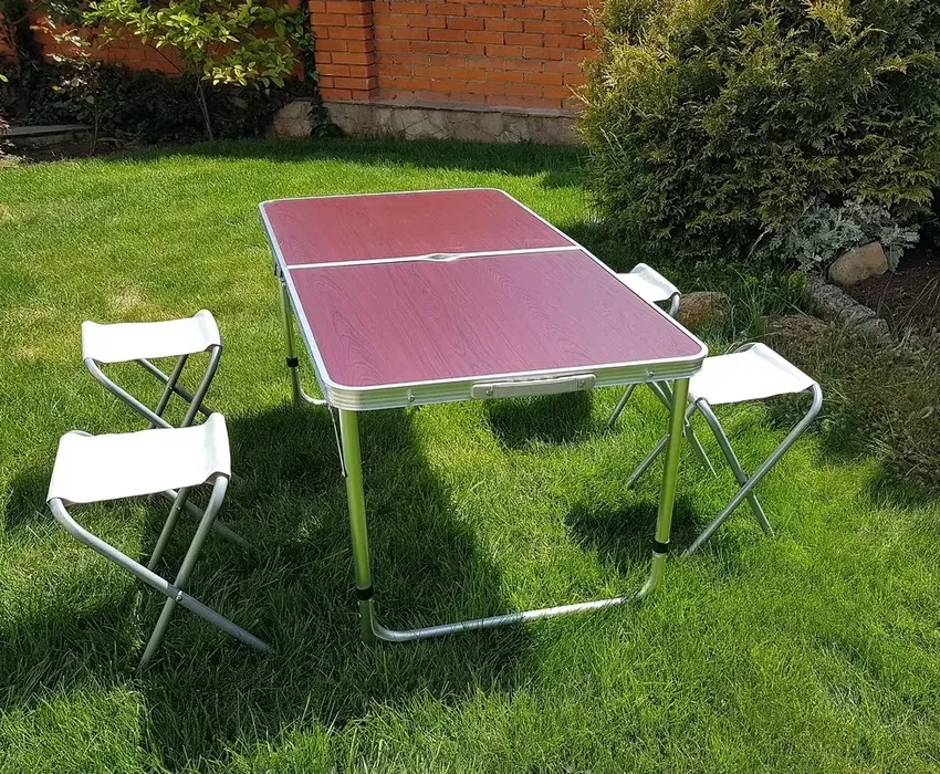 Стіл зі стільцями туристичний складаний алюмінієвий - фото 2 Стіл зі стільцями туристичний складаний алюмінієвий - фото 2