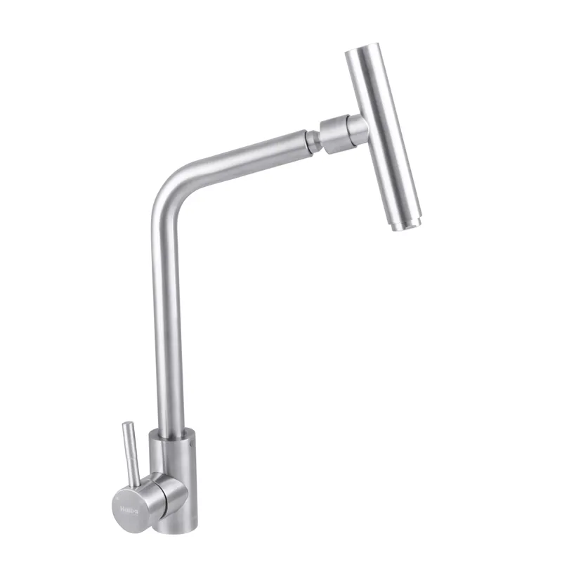 Смеситель для кухни Haiba SUS 017 с поворотным изливом (HB3897)