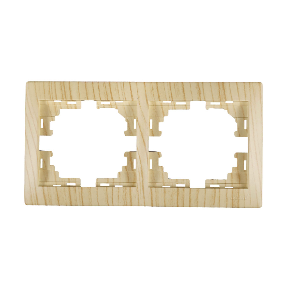 Рамка Lezard Mira 2-местная горизонтальная Дуб белый матовый