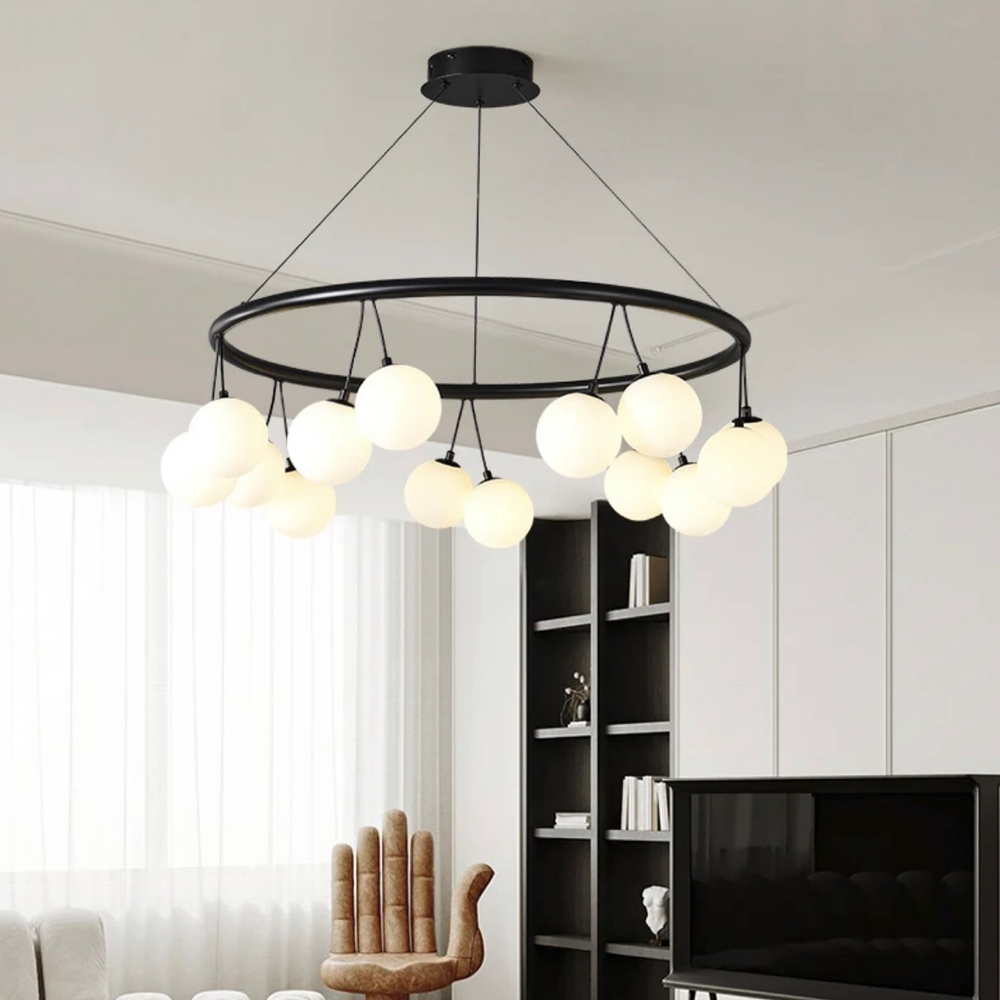 Люстра підвісна-кільце Magic Beans на 14 плафонів d 80 см (sg 18/14 bk)