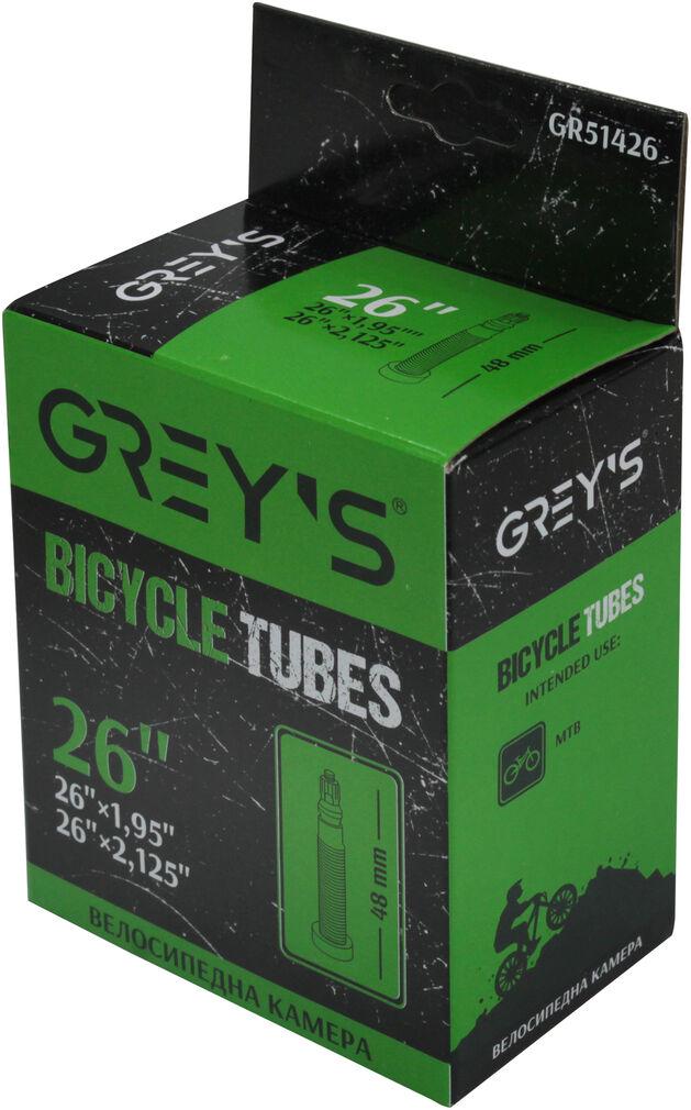 Велокамера GREY'S R-26 26х1,95-2,125 FV вентиль 48 мм (GR51426)