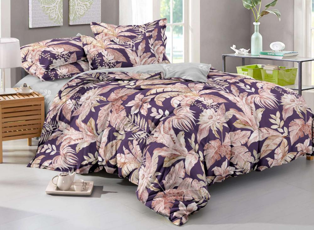 Комплект постельного белья Комфорт текстиль Сатин Лотос 145x215 см 2x50x50 см (КТ_pvu_4198_1_50x50)